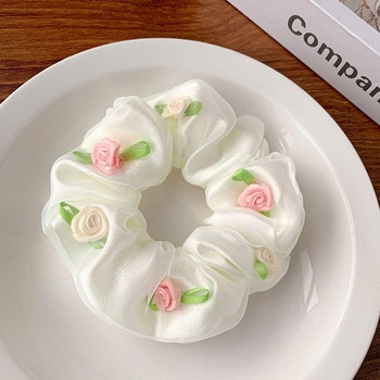 اسکرانچی حریر گل رز